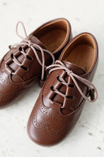 Beautiful smart-casual style lace-up brogue shoes. Made in an classic tan leather with contrast cream laces and a lovely tassel detail. Olivia Ann Shoes