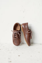 Beautiful smart-casual style lace-up brogue shoes. Made in an classic tan leather with contrast cream laces and a lovely tassel detail. Olivia Ann Shoes