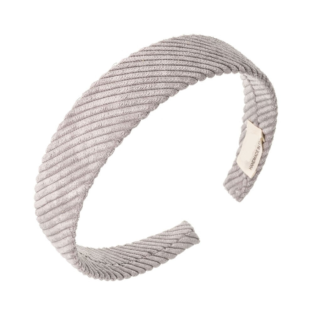 Corduroy Hairband - Light Grey