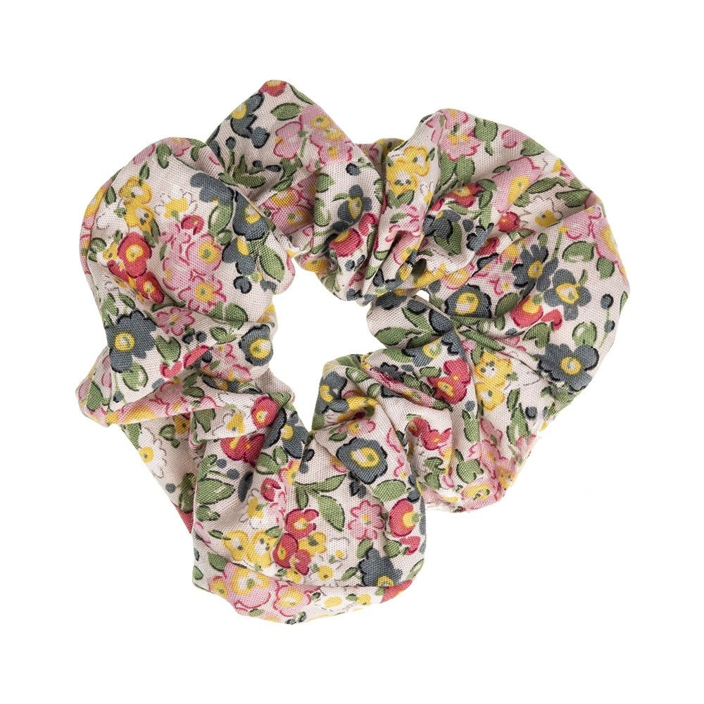 Liberty print Floral Scrunchie - Ecru