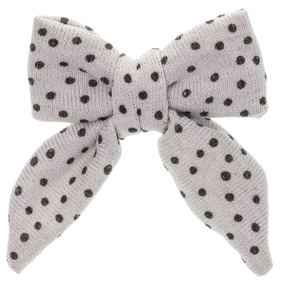 Beautiful Large Polka Dot fabric hair bow , a unique handmade piece! Olivia Ann wholesale.