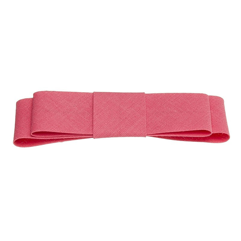 Beautiful and classic Linen double bow in an alligator hair clip.  Handmade in Spain. Olivia Ann Accessories. Wholesale.   Salmon