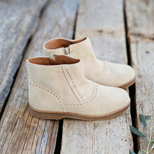 OLIVIA ANN Suede Unkle Boots - Beige.