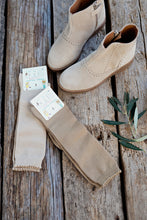 OLIVIA ANN Suede Unkle Boots - Beige.