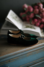 OLIVIA ANN Mary Jane - Bottle Green Velvet.