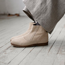OLIVIA ANN Suede Unkle Boots - Beige.