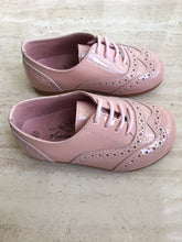 OLIVIA ANN Brogue Patent Leather “Chloe” Shoes- Pink