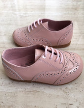 OLIVIA ANN Brogue Patent Leather “Chloe” Shoes- Pink