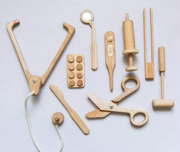 Children will love role playing with our Large Kids Wooden Doctor Set which has everything a child needs to care for family, dolls and stuffed animals at home. Poltora Stolyara. Montessori toys. Handmade toys. Heirloom toys Australia.