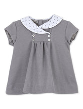 Baby dress - Grey with White Collar - SALE 50% OFF!