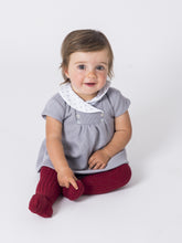Baby dress - Grey with White Collar - SALE 50% OFF!