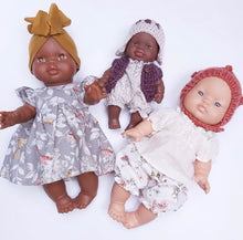 Doll Ecru Plumeti Blouse and Floral Bloomers Set - (Fits 32 - 38 cm dolls / 12 - 15 inch)