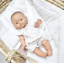 Doll Ecru Plumeti Blouse and Floral Bloomers Set - (Fits 32 - 38 cm dolls / 12 - 15 inch)