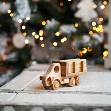 Logging truck - It's great when a toy can interact with surrounding objects. In the trailer of this truck you can transport different things, in this case wooden logs. Wooden toys. Building toys.Heirloom toys.