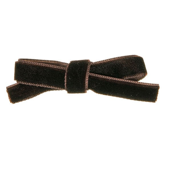 Brown Velvet small bow