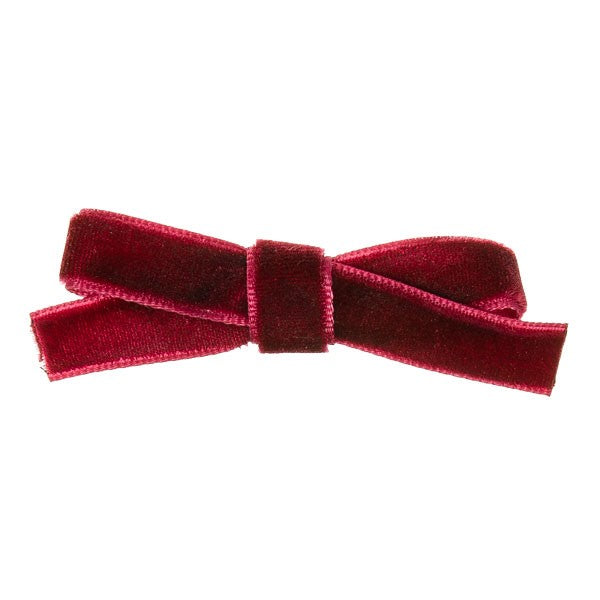 Burgundy Velvet small bow