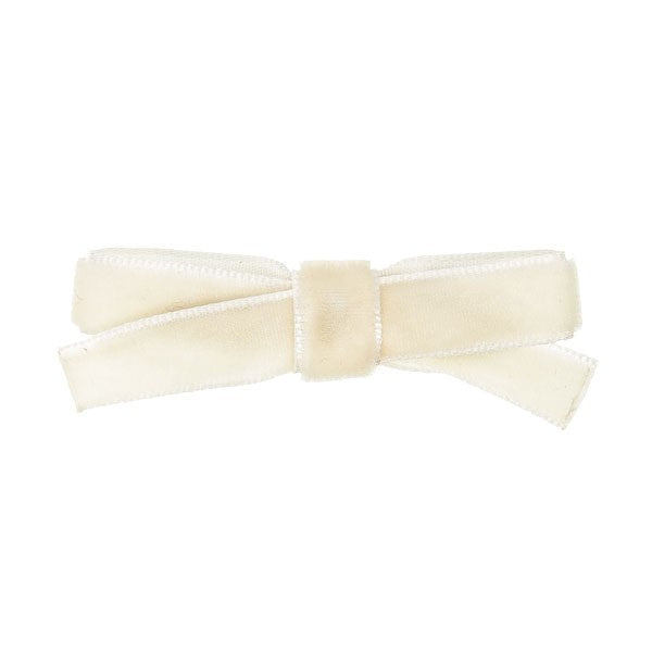 Cream Velvet small bow