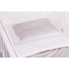 Fitted Sheet, 60x120cm, White with Grey Mini Dots