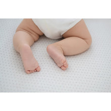 Fitted Sheet, 60x120cm, White with Grey Mini Dots