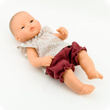 Make your little girls day with this divine doll's outfit today. Our dolls clothing is super adorable and of amazing quality, will absolutely melt your heart. Gorgeous handmade floral top and muslin bloomers beautiful quality and fabric is divine, so well made! Miniland doll outfit clothes. Paola Reina. Olivia Ann kids