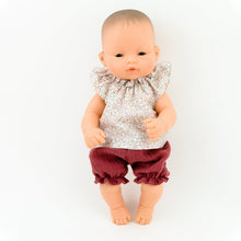 Make your little girls day with this divine doll's outfit today. Our dolls clothing is super adorable and of amazing quality, will absolutely melt your heart. Gorgeous handmade floral top and muslin bloomers beautiful quality and fabric is divine, so well made! Miniland doll outfit clothes. Paola Reina. Olivia Ann kids