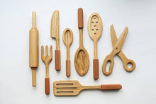 Children will love role playing with our Wooden Kitchen Tool Set. A beautiful, heirloom gift for any child that enjoys kitchen and house play. Calling all mini chefs! Poltora tolyara. Heirloom Toys. Cooking Set. Handmade wooden toys. Australia.