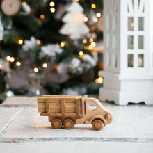 Logging truck - It's great when a toy can interact with surrounding objects. In the trailer of this truck you can transport different things, in this case wooden logs. Wooden toys. Building toys.Heirloom toys.