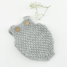 This cosy, textured knitted romper is hand knitted in Europe, specially designed for the 38 cm dolls, but can fit dolls around 34 - 40cm (13 - 15 inch) Miniland, Minikane, Paola Reina Gordis etc.