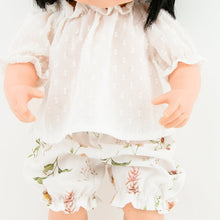 Make your little girls day with this divine doll's outfit today. Our dolls clothing is super adorable and of amazing quality, will absolutely melt your heart. Gorgeous handmade top and floral bloomers beautiful quality and fabric is divine, so well made! Miniland doll outfit clothes. Paola Reina. Olivia Ann kids