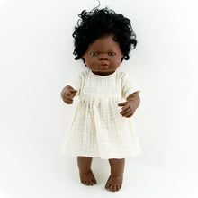 Make your little one's day with this divine doll's ecru muslin dress today. Our dolls clothing is super adorable and of amazing quality, will absolutely melt your heart. Doll dress miniland, minikane, paola reina clothes. Olivia Ann doll clothes