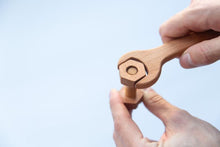 This hand-crafted Wooden Construction / Tools Set is incredible realistic and features tools with movable parts. Made from solid ash and beech wood and covered with natural oils. Perfectly polished for an heirloom quality toy . Poltora Stolyara. Australia.