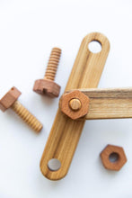 This hand-crafted Wooden Construction / Tools Set is incredible realistic and features tools with movable parts. Made from solid ash and beech wood and covered with natural oils. Perfectly polished for an heirloom quality toy . Poltora Stolyara. Australia.