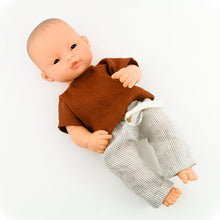 Make your little girls day with this divine doll's outfit today. Our dolls clothing is super adorable and of amazing quality, will absolutely melt your heart. Gorgeous handmade linen top and pants set beautiful quality and fabric is divine, so well made! Miniland doll outfit clothes. Paola Reina. Olivia Ann kids