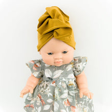 Make your little girls day with this divine autumn floral doll's outfit today. Our dolls clothing is super adorable and of amazing quality, will absolutely melt your heart. Gorgeous handmade turban and dress, beautiful quality and fabric is divine, so well made! Miniland doll dress turban outfit clothes. Paola Reina. Olivia Ann kids