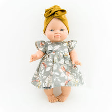 Make your little girls day with this divine autumn floral doll's outfit today. Our dolls clothing is super adorable and of amazing quality, will absolutely melt your heart. Gorgeous handmade turban and dress, beautiful quality and fabric is divine, so well made! Miniland doll dress turban outfit clothes. Paola Reina. Olivia Ann kids