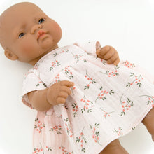 Make your little one's day with this divine doll's floral muslin dress today. Our dolls clothing is super adorable and of amazing quality, will absolutely melt your heart. Doll dress miniland, minikane, paola reina clothes. Olivia Ann doll clothes