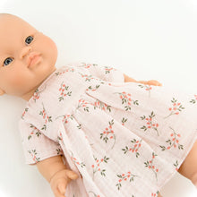Make your little one's day with this divine doll's floral muslin dress today. Our dolls clothing is super adorable and of amazing quality, will absolutely melt your heart. Doll dress miniland, minikane, paola reina clothes. Olivia Ann doll clothes