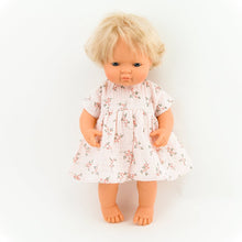 Make your little one's day with this divine doll's floral muslin dress today. Our dolls clothing is super adorable and of amazing quality, will absolutely melt your heart. Doll dress miniland, minikane, paola reina clothes. Olivia Ann doll clothes