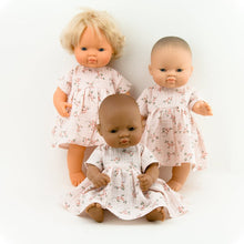 Make your little one's day with this divine doll's floral muslin dress today. Our dolls clothing is super adorable and of amazing quality, will absolutely melt your heart. Doll dress miniland, minikane, paola reina clothes. Olivia Ann doll clothes