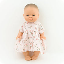 Make your little one's day with this divine doll's floral muslin dress today. Our dolls clothing is super adorable and of amazing quality, will absolutely melt your heart. Doll dress miniland, minikane, paola reina clothes. Olivia Ann doll clothes