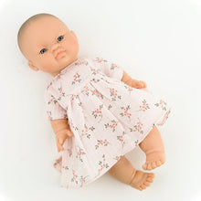 Make your little one's day with this divine doll's floral muslin dress today. Our dolls clothing is super adorable and of amazing quality, will absolutely melt your heart. Doll dress miniland, minikane, paola reina clothes. Olivia Ann doll clothes