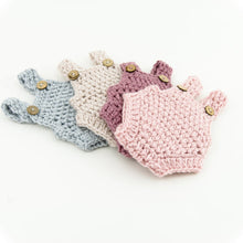 This cosy, textured knitted romper is hand knitted in Europe, specially designed for the 32 cm dolls, but can fit dolls around 30-34cm (11 - 13 inch) Miniland, Minikane, Paola Reina Gordis etc.