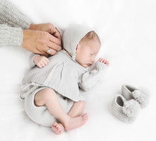 Knitted Bonnet in Grey