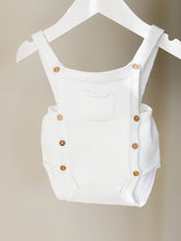 Baby Knitted Romper with pocket- White