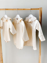 Knitted Dress with Frill Collar - Beige