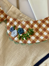 Brown Gingham Detachable Collar - Reversible and adjustable.