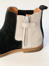 Olivia Ann "Chelsea" Black & Grey Suede Unisex Boots
