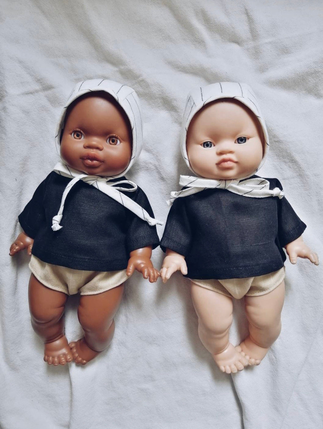 Linen and Cotton Blouse and Bloomers Set (Fits 32 - 38 cm dolls / 12 - 15 inch)