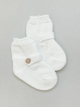 Baby Knitted Pointelle Romper , Cardigan and Booties Set - White