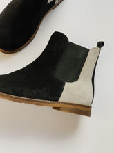 Olivia Ann "Chelsea" Black & Grey Suede Unisex Boots